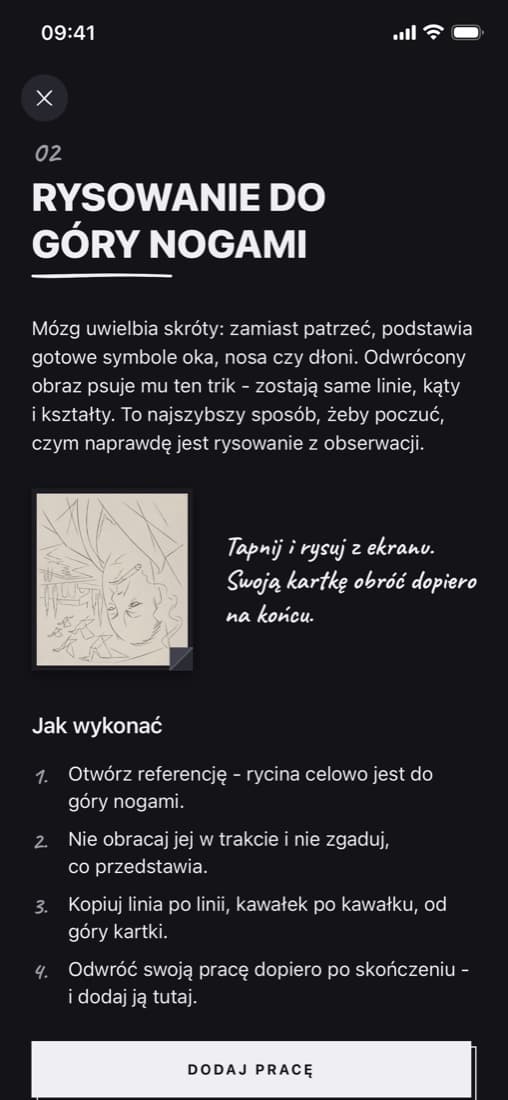 Lekcja: rysowanie do góry nogami
